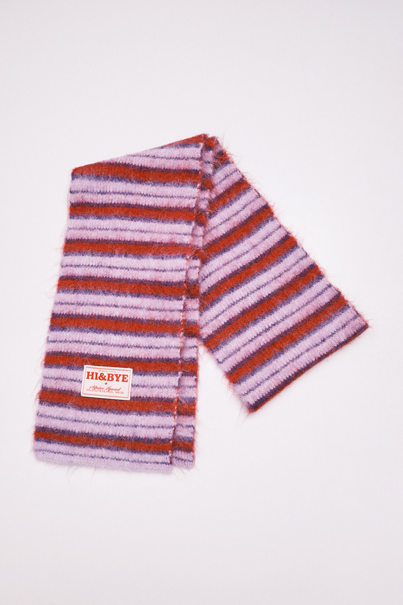HI&BYE Bufanda de rayas morado