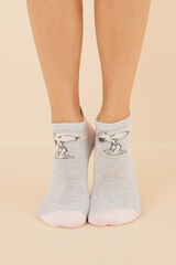 Women'secret Pack 3 calcetines cortos algod&oacute;n Snoopy estampado