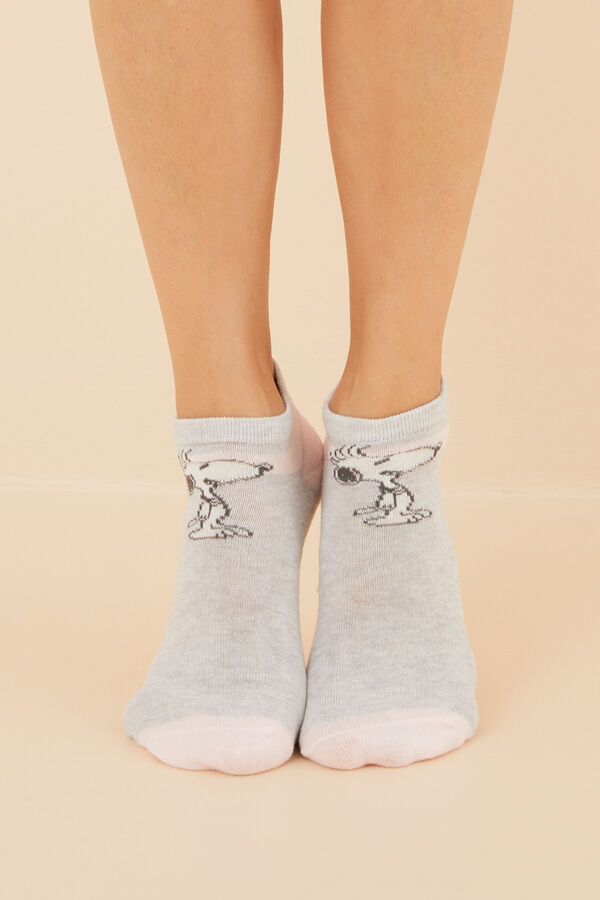 Women'secret Pack 3 calcetines cortos algod&oacute;n Snoopy estampado