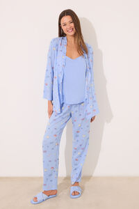 Womensecret Conjunto pijama larga "Barrio Sésamo" azul