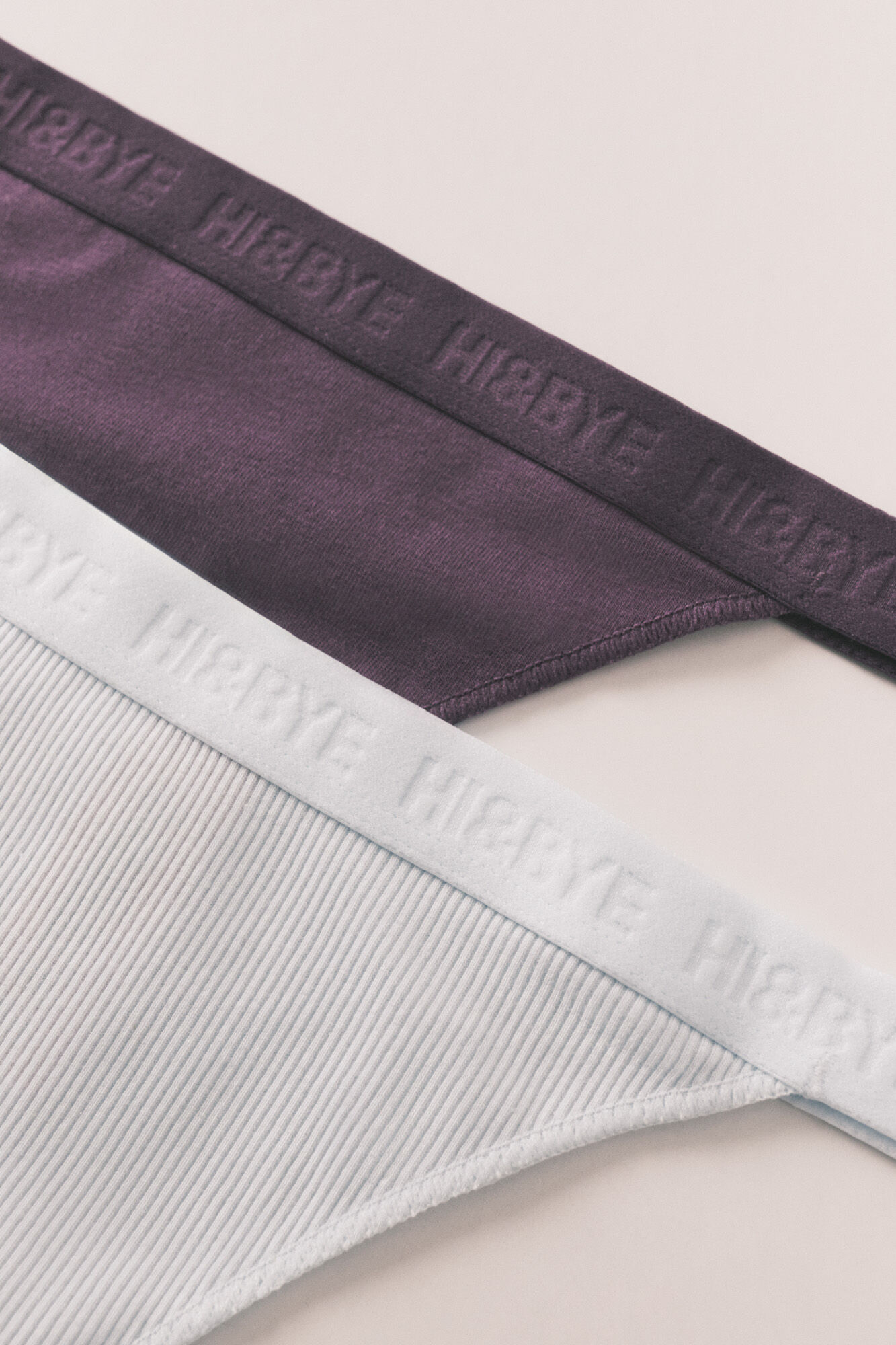 HI&BYE Paquete de 3 tangas morado, azul y verde