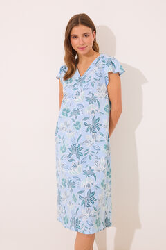 Womensecret Camisón midi 100% algodón con estampado floral estampado