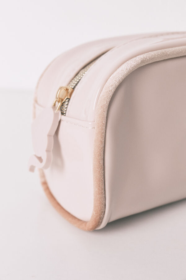 Women'secret Neceser pequeño charol blanca rosa