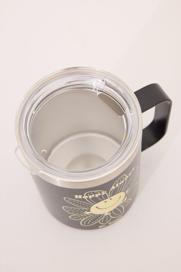 Womensecret Taza térmica Mr. Happy negro