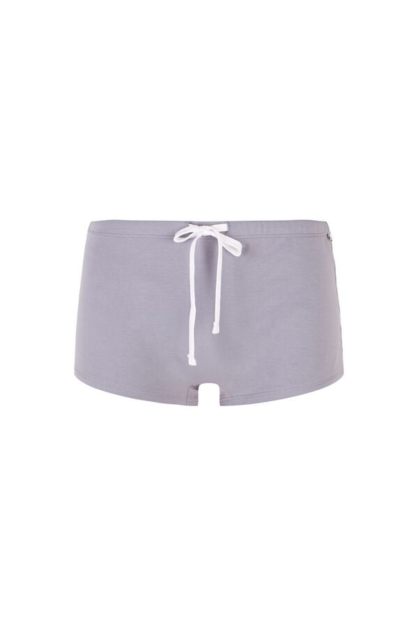 HI&BYE Short mini de algod&oacute;n azul azul