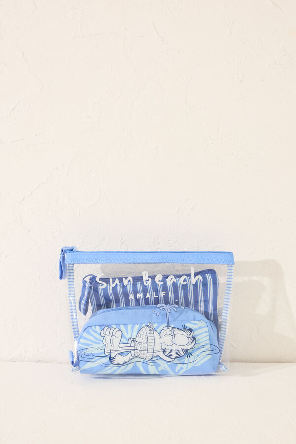 Womensecret Estuche de neceser azul Garfield estampado