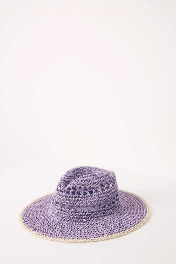 Womensecret Gorro tejido crochet lila morado/lila