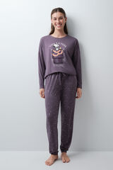 Women'secret Pijama larga Snoopy Halloween morado/lila