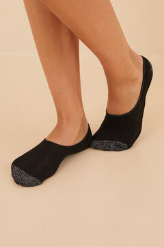 Womensecret Pack 3 calcetines invisibles algodón negro negro