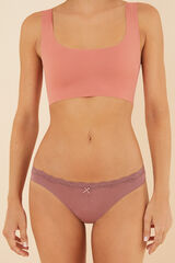 Womensecret Pack 3 panties brasileños algodón encaje blanco
