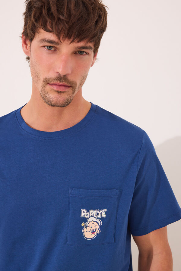 Womensecret Pijama azul oscuro de Popeye azul