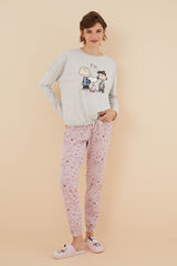 Womensecret Pijama 100% algodón Snoopy & Cía. gris gris