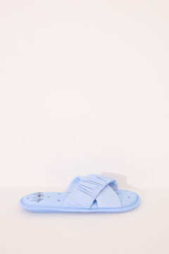 Womensecret Pantuflas para casa de casa abierta "Barrio Sésamo" azul