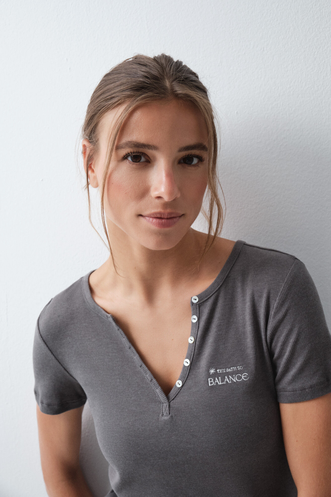 Women'secret Playera manga corta de algod&oacute;n gris