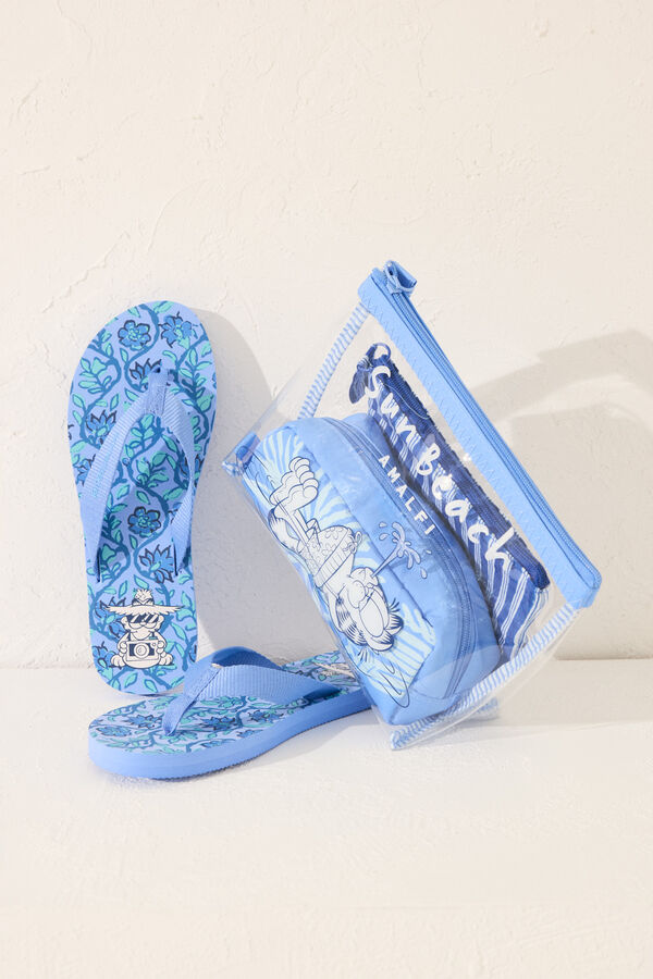 Womensecret Chanclas azules Garfield azul