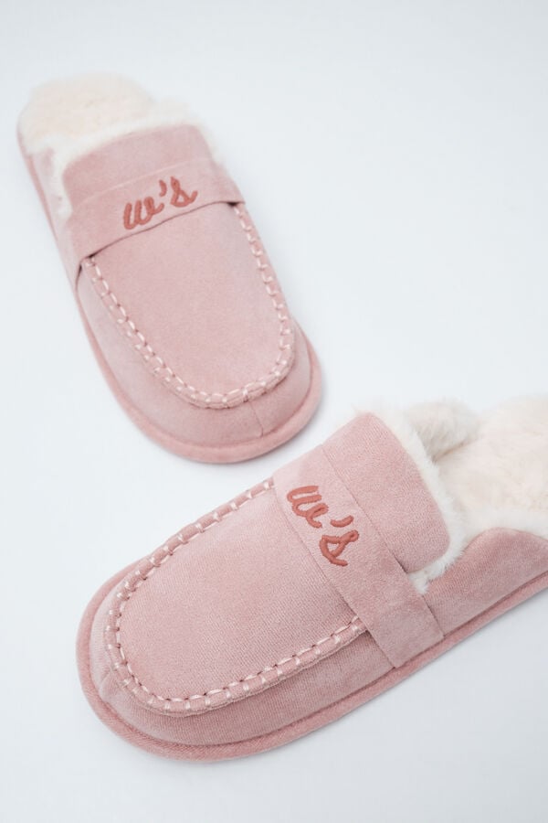Women'secret Pantuflas mocas&iacute;n forradas rosa rosa