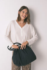 Women'secret Bolsa de bolsa reversible de nailon con estampado animal. estampado