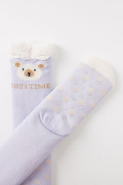 Womensecret Calcetines tricot borreguito “Cozy time” azul