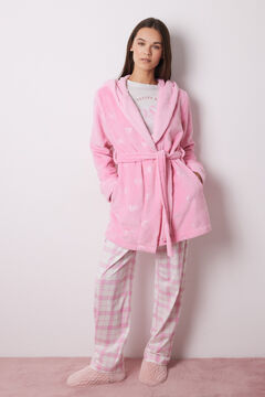 Womensecret Bata rosa fluffy Vecina Rubia  rosa
