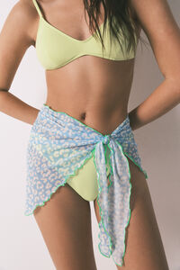 HI&BYE Pareo lazo estampado animal azul