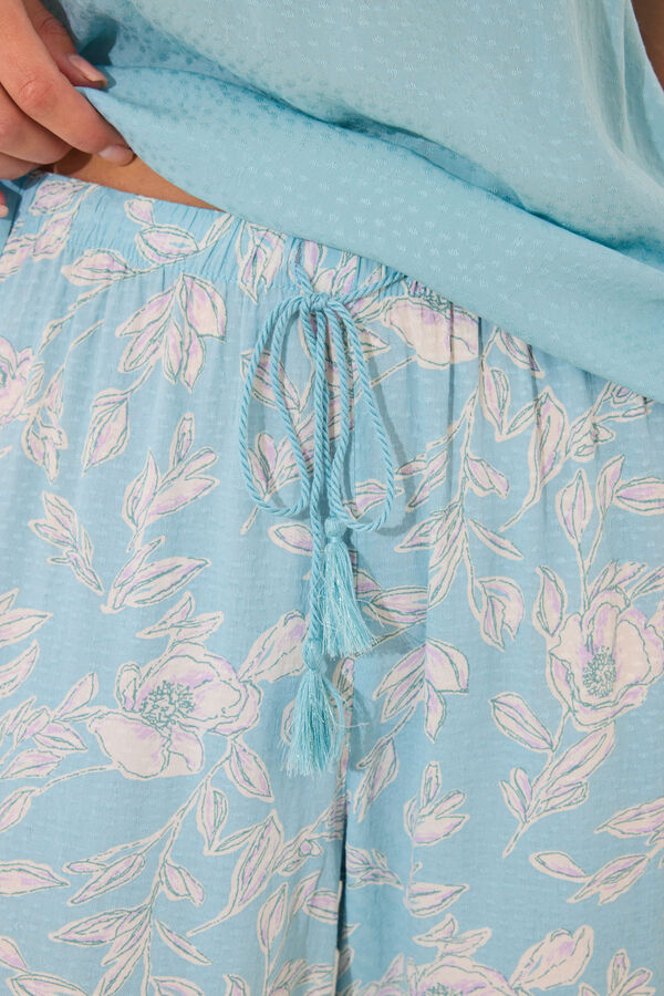 Womensecret Conjunto de playera, pantalón y bata estampado