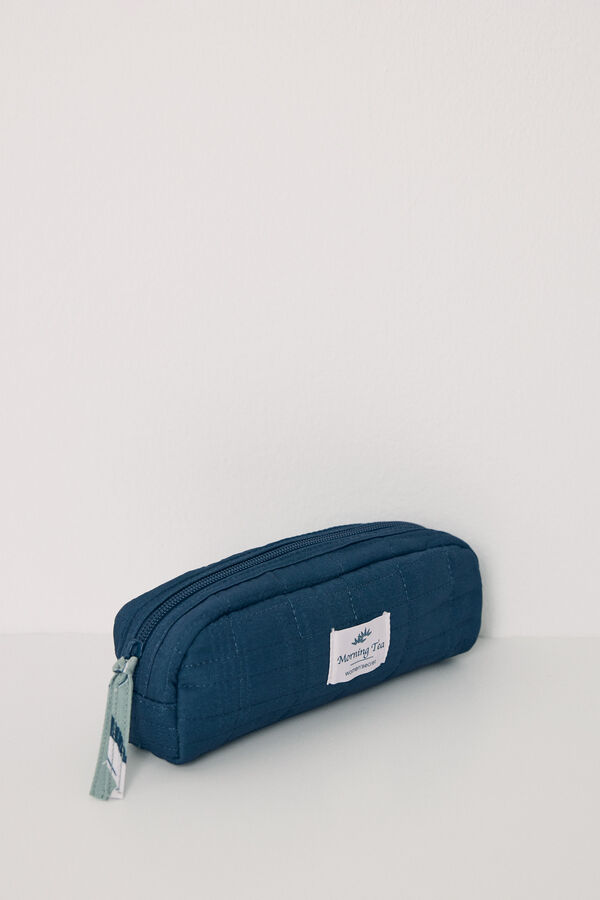 Womensecret Neceser pequeño acolchado azul verde