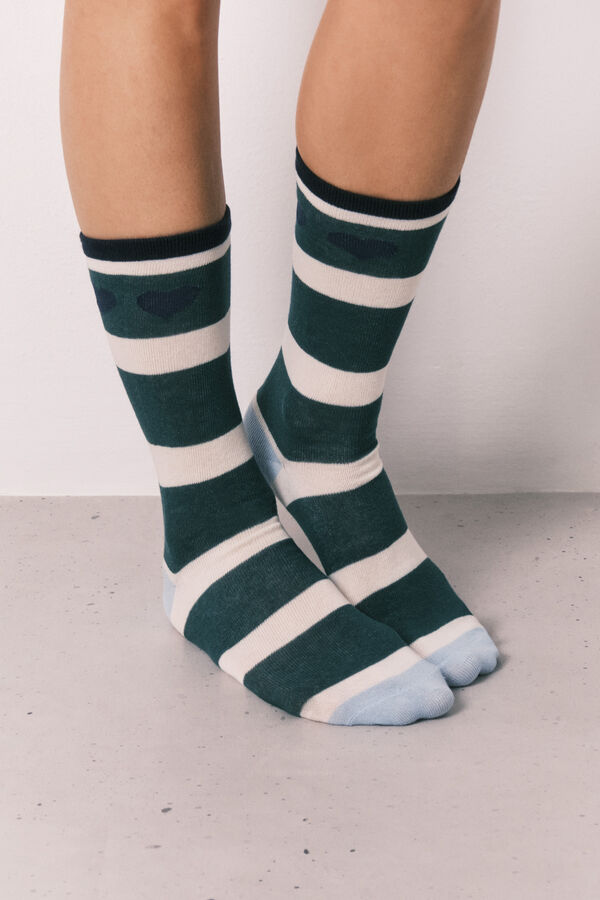 Women'secret Pack de 3 calcetines largos lisos estampado Snoopy estampado