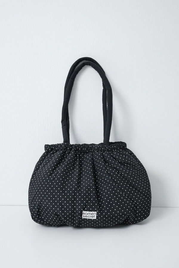 Women'secret Bolsa acolchada fruncida negro