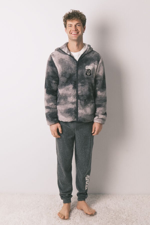 Women'secret Bata short de Star Wars de borrego gris para hombre gris