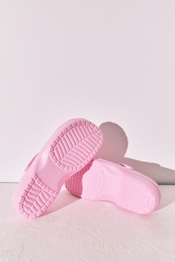 Women'secret Pantunflas zueco de goma rosa rosa