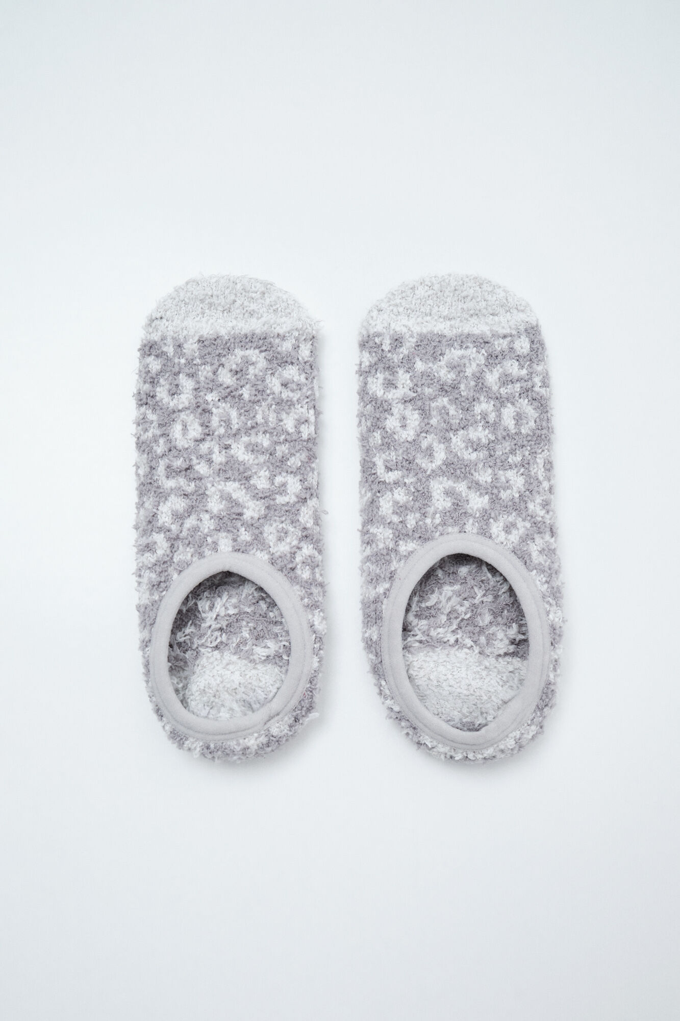 Women'secret Calcetines slip on estampado animal gris