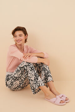 Womensecret Pantalón largo fluido boho negro negro