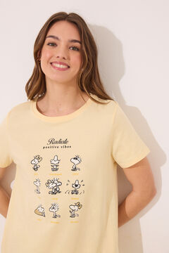 Womensecret Camisón corto de Snoopy amarillo