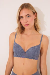 Womensecret GORGEOUS brasier push-up de encaje azul azul