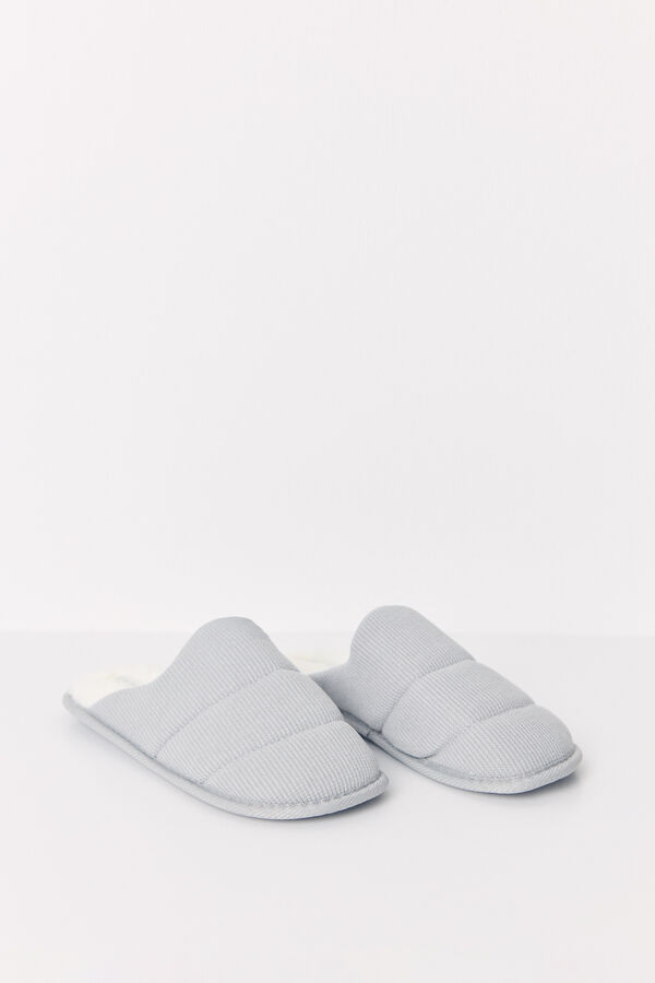 Womensecret Pantuflas cerradas casa gris gris