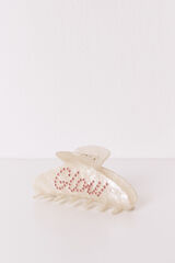 Women'secret Clip "Glow" con efecto jaspeado marfil