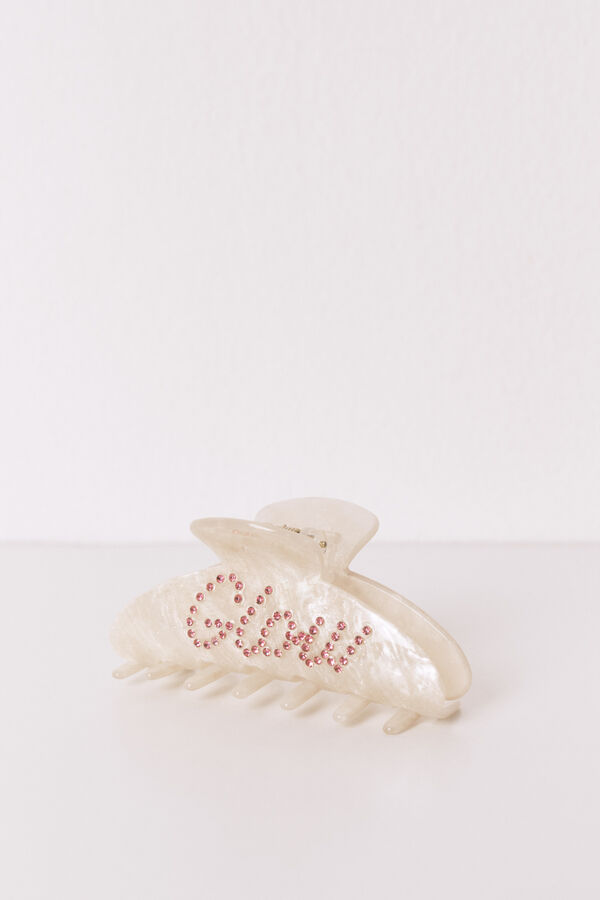 Women'secret Clip "Glow" con efecto jaspeado marfil