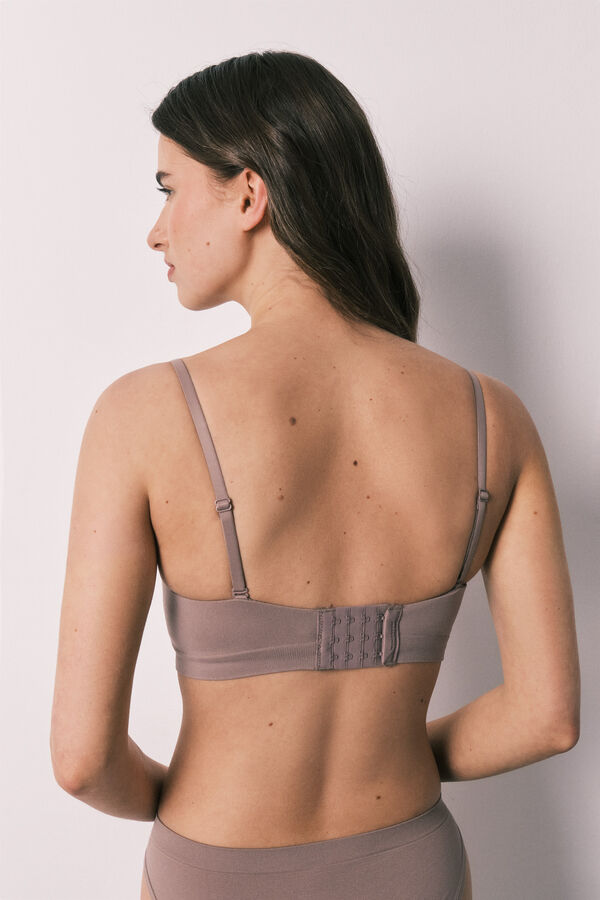 Women'secret Brasier strapless sin costuras marr&oacute;n caf&eacute;
