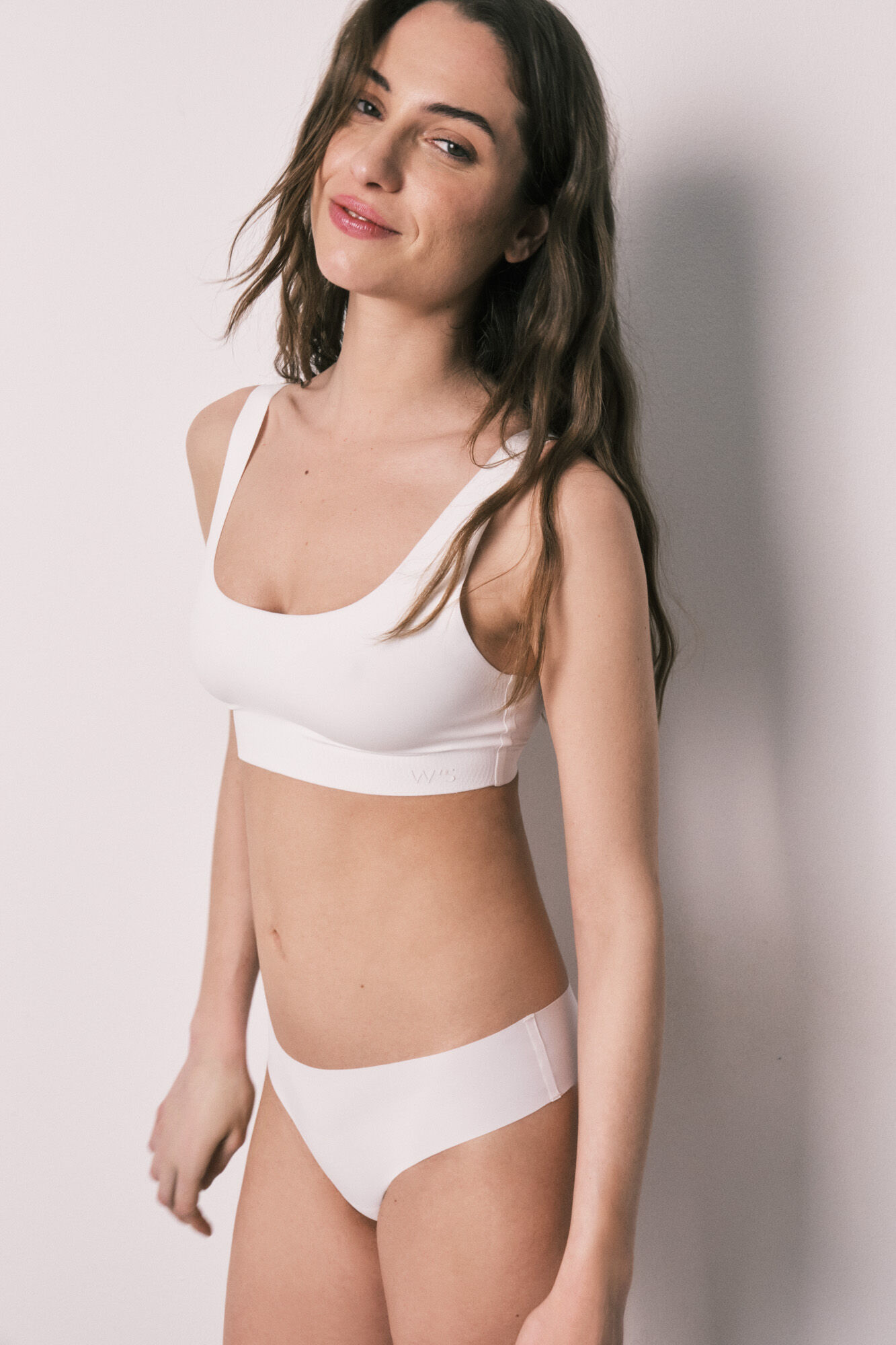 Women'secret Tanga clean cut de microfibra blanca