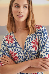 Womensecret Vestido corto camiseta holgada estampado estampado
