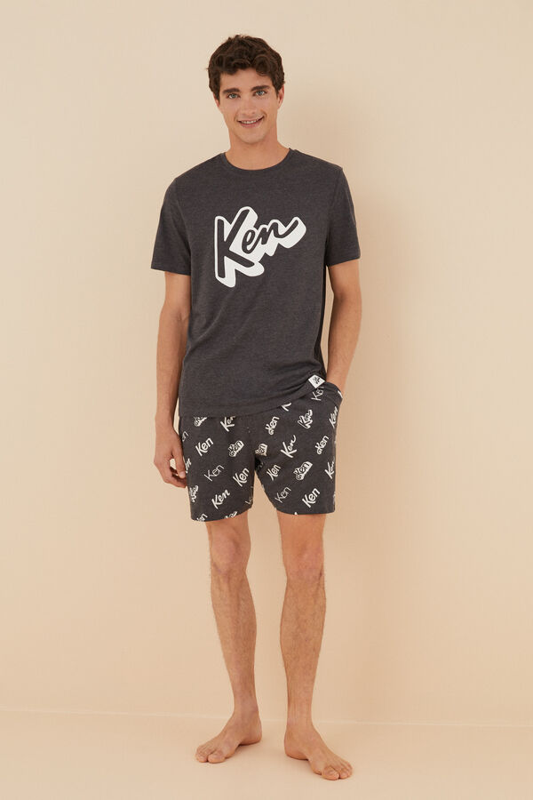 Women'secret Pijama corta hombre algodón Ken gris