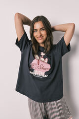 Women'secret Pijama corta de algod&oacute;n Snoopy gris