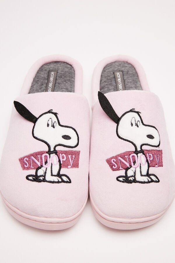 Womensecret Pantuflas Snoopy rosa rosa