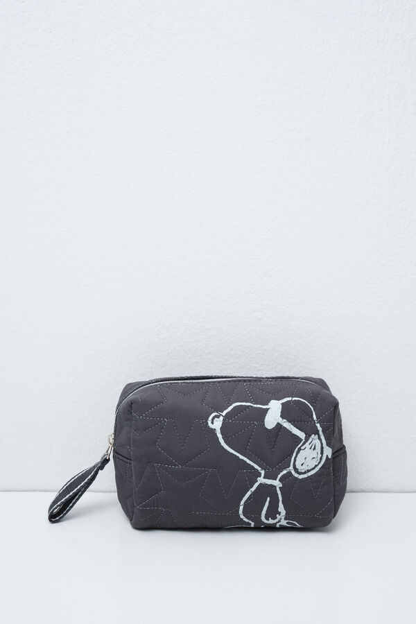 Women'secret Neceser peque&ntilde;o negro Snoopy gris