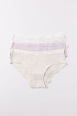 Womensecret Pack 3 panties anchos algodón logo blanco