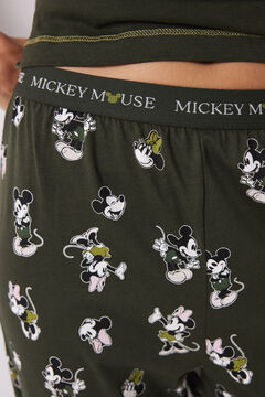 Womensecret Pijama larga manga corta Mickey & Minnie kaki