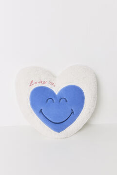 Womensecret Cojín corazón blanco Smiley marfil