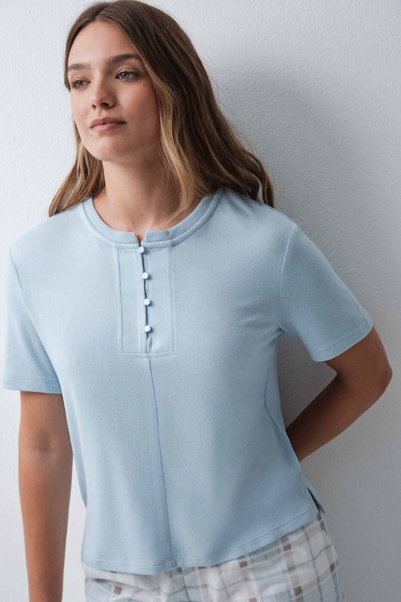 Women'secret Playera manga corta azul