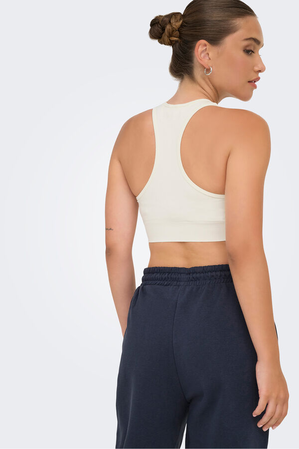 Only Play Brasier deportivo sin costuras . blanco