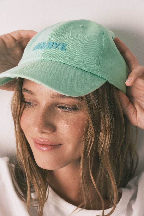 HI&BYE Gorra ajustable de algod&oacute;n verde verde